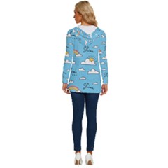 Long Sleeve Drawstring Hooded Top 