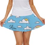 Seamless Pattern Vector Owl Cartoon With Bugs Women s Skort