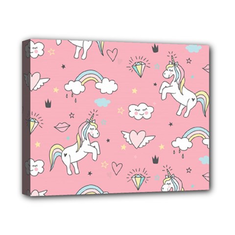 Cute Unicorn Seamless Pattern Canvas 10  x 8  (Stretched) from ArtsNow.com