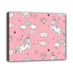 Cute Unicorn Seamless Pattern Canvas 10  x 8  (Stretched)