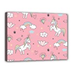 Cute Unicorn Seamless Pattern Canvas 16  x 12  (Stretched)