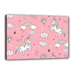 Cute Unicorn Seamless Pattern Canvas 18  x 12  (Stretched)