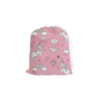 Cute Unicorn Seamless Pattern Drawstring Pouch (Small)