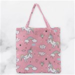 Cute Unicorn Seamless Pattern Grocery Tote Bag