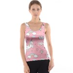 Cute Unicorn Seamless Pattern Women s Basic Tank Top