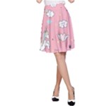 Cute Unicorn Seamless Pattern A-Line Skirt