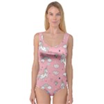 Cute Unicorn Seamless Pattern Princess Tank Leotard 
