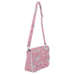 Cute Unicorn Seamless Pattern Shoulder Bag with Back Zipper