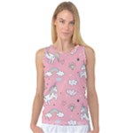 Cute Unicorn Seamless Pattern Women s Basketball Tank Top