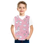 Cute Unicorn Seamless Pattern Kids  Basketball Tank Top