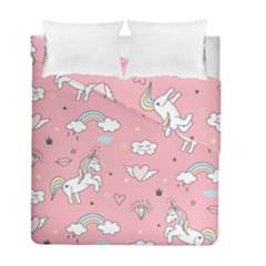 Cute Unicorn Seamless Pattern Duvet Cover Double Side (Full/ Double Size) from ArtsNow.com