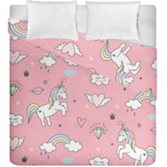 Cute Unicorn Seamless Pattern Duvet Cover Double Side (King Size) from ArtsNow.com