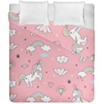 Cute Unicorn Seamless Pattern Duvet Cover Double Side (California King Size)
