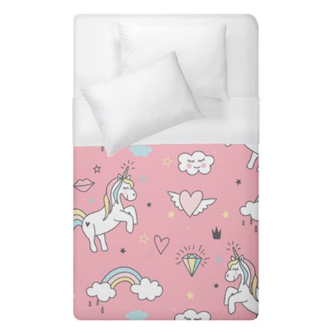 Cute Unicorn Seamless Pattern Duvet Cover (Single Size) from ArtsNow.com