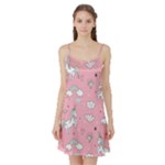 Cute Unicorn Seamless Pattern Satin Night Slip