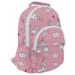 Rounded Multi Pocket Backpack 