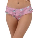 Cute Unicorn Seamless Pattern Frill Bikini Bottoms