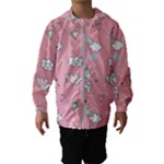 Cute Unicorn Seamless Pattern Kids  Hooded Windbreaker
