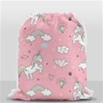 Cute Unicorn Seamless Pattern Drawstring Bag (Small)
