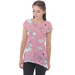 Cap Sleeve High Low Top 