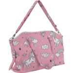 Cute Unicorn Seamless Pattern Canvas Crossbody Bag