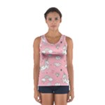 Cute Unicorn Seamless Pattern Sport Tank Top 