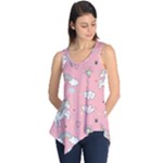 Cute Unicorn Seamless Pattern Sleeveless Tunic