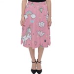Cute Unicorn Seamless Pattern Classic Midi Skirt