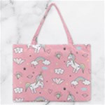 Cute Unicorn Seamless Pattern Zipper Medium Tote Bag