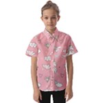 Cute Unicorn Seamless Pattern Kids  Short Sleeve Shirt