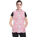 Cute Unicorn Seamless Pattern Women s Puffer Vest