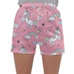 Cute Unicorn Seamless Pattern Sleepwear Shorts