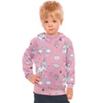 Cute Unicorn Seamless Pattern Kids  Hooded Pullover