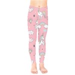 Cute Unicorn Seamless Pattern Kids  Leggings