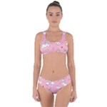Cute Unicorn Seamless Pattern Criss Cross Bikini Set