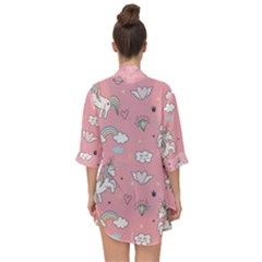 Open Front Chiffon Kimono 