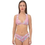 Cute Unicorn Seamless Pattern Double Strap Halter Bikini Set