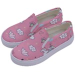 Cute Unicorn Seamless Pattern Kids  Canvas Slip Ons