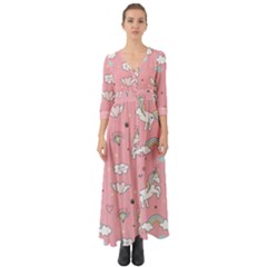 Button Up Boho Maxi Dress 