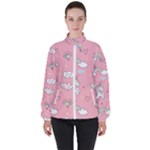 Cute Unicorn Seamless Pattern Women s High Neck Windbreaker