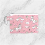 Cute Unicorn Seamless Pattern Canvas Cosmetic Bag (Small)