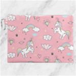 Cute Unicorn Seamless Pattern Canvas Cosmetic Bag (XXL)