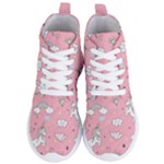 Cute Unicorn Seamless Pattern Women s Lightweight High Top Sneakers