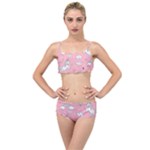 Cute Unicorn Seamless Pattern Layered Top Bikini Set
