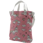Cute Unicorn Seamless Pattern Canvas Messenger Bag