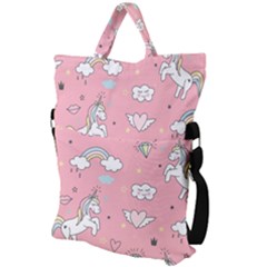 Fold Over Handle Tote Bag 