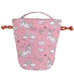 Cute Unicorn Seamless Pattern Drawstring Bucket Bag