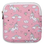 Cute Unicorn Seamless Pattern Mini Square Pouch