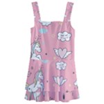 Cute Unicorn Seamless Pattern Kids  Layered Skirt Swimsuit