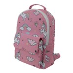 Cute Unicorn Seamless Pattern Flap Pocket Backpack (Large)